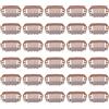 YANTAISIYU 30 Pezzi Clip per Parrucca 28mm 8 denti Clip Pettine a scatto con retro in silicone (marrone chiaro)