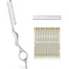 RAHHLIZS Rahhlzs, 11 rasoi per capelli per tagliare i capelli, pettine per diradamento dei capelli, con ricambio testurizzante, rasoio da parrucchiere, strumento per lo styling dei capelli, strumento per