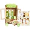 BRUBAKER Cosmetics Set di Cura 2 in 1 - Set di Bellezza Grande da 15 Pezzi - Signore Set da Doccia e da Bagno - Set Regalo per Donna con Mobiletto in Legno Deco - Vaniglia Rosa Menta