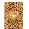 Edition Seidel Premium Biglietto di auguri con busta. Auguri di buon compleanno Happy Birthday per uomo donna amici stampa leopardo moda glamour (G4619 LBW26)
