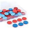ShiJiuYou 70 Pz Gettoni Reversibili Rossi e Blu, Gettoni Plastica Colorati, Fiches da Gioco in Plastica per Giochi di Matematica Scuola Elementare Problemi di Matematica