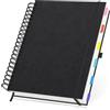 Yarotm Quaderno a Spirale A4-1 Pezzi 100g/m² Carta Taccuino Appunti a Righe 7mm - 28.5x21.6cm Notebook A4 in Pelle PU - 120 Fogli Block Notes Copertina Rigida, Nero