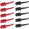 Domary Mini Clip Grabber per Saldatura con Gancio di Prova per Test di Circuiti 5 Set Sonde Isolate Rosse e Nere Multimetro e Test Tensione