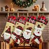 HOBULL Calza Befana Personalizzata - Calze Natale da Appendere con Nome, Calza Natalizie da Appendere Vuota Grande, Calze Natalizie Nome Ricamare Regali Natale Bambini Personalizzati Camino Decorazione