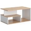 Vicco Tavolino da salotto Hasso, Rovere dorato/bianco, 90 x 49.4 cm
