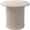 ML DESIGN modern living ML-Design Tavolino da Caffè Rotondo con Piano Sporgente, Ø60 x 50 cm, Effetto Pietra, Beige, Stile Moderno, Mobili per la Casa, Tavolo Basso da Divano per Tè, Ideale per Salotto o Sala d'Attesa