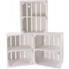 Vinterior - Set di 3 Cassette per Frutta Johanna/scarpiera, in Legno, 50 x 40 x 30 cm (L x P x A)