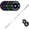 Toorx Disco BUMPER Training Absolute - Set Kg 100 + bilanciere BCO 450 + bloccaggi 110 Kg