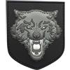 WARAGOD 3D Wolf toppa in pvc, grigio,