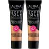 ASTRA Make-UP Soft Mat Foundation - Fondotinta Effetto Opaco Naturale Tonalità 06 2x30 ml