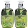 Dr. Organic Sapone Liquido Mani all'Olio di Tea Tree Biologico con Aloe Vera 2x250 ml