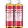 Dr. Bronner's Sapone Liquido Bio 18 in 1 Rose 2x475 ml