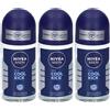 Nivea Men Cool Kick Dedorante Roll-On 3x50 ml