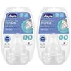 Chicco Tettarella Perfect 5 2M In Silicone 2 Fori Pezzi 2x1 St