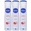 Nivea Fresh Cherry Derma Active Deo Spray 3x150 ml