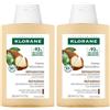 Klorane Cica-shampoo Ristrutturante e Anti-rottura al Cupuaçu 200ml - Capelli danneggiati, molto secchi 2x200 ml