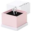 PANDORA Anello Moments con rosa, in argento Sterling con zirconia cubica trasparente, 50