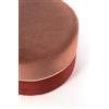 STONES HOME FURNITURE, Pouf Poggiapiedi Imbottito in Velluto, Poggiapiedi Divano, Tavolo da Trucco, Camera, Modello Olivia, Colore Rosa Antico e Bordeaux, 62 x 62 x h 39 cm