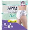 Fater Lines Specialist Derma Protection - 10 Pants Assorbenti Per Incontinenza Maxi Taglia L