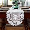 auons Runner da tavola in pizzo bianco con peonia ovale all'uncinetto, centrini da tavolo eleganti per casa, banchetti, festival, feste, matrimoni, 30,5 x 45,7 cm