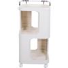 HEEPDD Carrello Portaoggetti Carrello Portaoggetti con Ruote per Camera da Letto Ufficio Multifunzionale Salvaspazio in Plastica PP ABS a 3 Livelli Organizzatore di Scaffali Mobili (Alto)