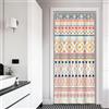 Xiaoterna 90x180cm Tenda da doccia Boho retrò Medievale Strisce geometriche colorate Tenda da bagno in poliestere impermeabile Arte moderna Agriturismo Decorazione bagno resistente alla muffa