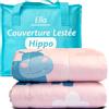 Ella Coperte Ponderate Bambini 2,4kg 90x120cm - Coperta Ponderata Rilassante per il Sonno - Perle di Vetro Ipoallergeniche, Strato Esterno in Cotone Morbido e Fresco - Per Bambini 15-25kg - Hippo
