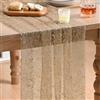 Artoid Mode Garza Tulle Glitter Foil Marrone Oro Runner da Tavolo 70 x 300 cm, Decorazione da Tavolo da Cucina Interni Vacanze Feste Compleanno Matrimoni