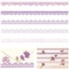 Nymora 40 Stück Lila Spitzenaufkleber, Vintage Sticker für Scrapbooking & Journaling Zubehör, Dekorative Lace Paper Sticker für Kunsthandwerk und Geschenkverpackungen, 1 Pack