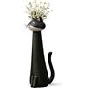 YNNHUDEEP Vaso da fiori a forma di gatto, fatto a mano, divertente vaso da scrivania, vaso decorativo stravagante, adatto per fiori, mensole, caminetto, matrimonio, camera da letto, decorazione per tavolo da