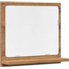 vidaXL Mobile Bagno Specchio Rovere Artigianale 40x11x37 cm Truciolato, Mobile a Specchio con ripiano, Mobile da Bagno, Mobile da Trucco con Specchio