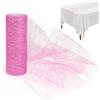 Ouxayapl Runner da tavolo per compleanno, decorazione da tavolo per compleanno, matrimonio, rosa, decorazione per ragazze e ragazzi, feste, anniversari, matrimoni, feste (rosa)