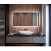 A ARTFORMA Specchio con Coperchio Controluce LED da Bagno - 140x70 cm - su Misura - T100 - a Muro con Illuminazione