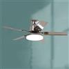 Moddeny Ventilatore da soffitto in Acciaio Inossidabile con luci Vento Forte Ventilatore da soffitto per Camera da Letto a 5 Pale Ventilatore da soffitto da 42 Pollici con luci e Telecomando
