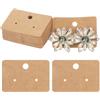 Giantree 100 cartoncini espositori per orecchini, 3.2 x 4.5 cm Carta Kraft Porta Carte di Orecchino Usato per Mostrare Orecchini