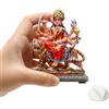BangBangDa Durga for Car Decor- Statua piccola Durga su tigre da 10,4 cm di altezza, per cruscotto auto, dea indù, festa del papà, festa della mamma, Diwali, regali di compleanno per gli indiani,