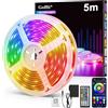 Goffii Striscia LED 5M, Bluetooth APP o Telecomando Controllato RGB Strisce LED