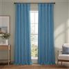 HPD Half Price Drapes BOCH-LN185-P oscuranti in Finto, Lunghe 248 cm, lussuose Tende in Lino per Camera da Letto e Soggiorno (1 Pannello), 127 x 227 cm, Denim, W 50 x L 96 (1 Panels)