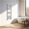 NRG - Termoarredo scaldasalviette cromato per bagno, 1400×400 mm, design dritto