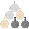 DICOSMETIC 6Pcs 3 Colori Il Sigillo dei Sette Arcangeli Ciondolo in Acciaio Inossidabile/Oro/Nero Ciondolo Collana Pendente Piatto Rotondo Pentagramma per La Creazione di Gioielli Fai da Te