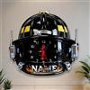 HCLRIU Orologio da Parete Personalizzato a Forma di Elmetto da Pompiere, Decorazione da Parete in Acrilico 2D, Nome Personalizzabile, Regalo di Compleanno Unico per i Vigili del Fuoco