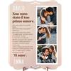 nagu® Amore. Cornice portafoto personalizzata con foto per regalo di anniversario di coppia o compleanno di fidanzato, fidanzata o per matrimonio. Grande biglietto regalo in legno, 30 x 22 cm