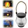 Silkwish Lanterna solare fiamma, lampada solare per esterni, lanterne solari per esterni, con effetti fiamma, 1500 mAh, ricarica solare e USB ricaricabile, lanterne solari impermeabili per esterni, balcone