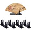 DICOSMETIC Espositore per ventole in acrilico nero, pieghevole, 3,3 x 11,2 x 6,1 cm, ventagli giapponesi cinesi, organizer per casa, feste, matrimoni, ufficio, decorazione