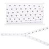 BENECREAT Nastro Adesivo con Bottone A Pressione in Metallo Bianco da 4.5 m, Nastro con Chiusura A Scatto da Cucito da 20mm, Nastro con Bottone A Pressione Argento per Tute, Vestiti