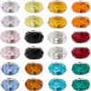 DICOSMETIC - 72 perline in 12 colori, perline di vetro con foro largo, perline di vetro europee sfaccettate, perline rondelle con nucleo in argento e ottone per la creazione di bracciali, collane e