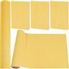 CRASPIRE 2000x425mm Panno di Lino per Rilegatura di Libri Giallo Tessuto Autoadesivo Superficie Copertina di Libro con Retro in Carta per Libri Album Scrapbooking Protezione di Copertura