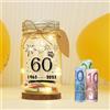 Seutgjie Regalo 60 Anni Donna Uomo, Decorazioni Compleanno 60 Anni 1965-2025 Luce LED Bottiglia