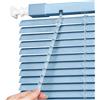 Generico Veneziana in Alluminio per Finestre, 40 60 70 90 100 110 140 160 170 190 200 215 cm Protezione dalla Luce e Visibilità Esterna, Kit di Fissaggio a Muro Incluso(Blue-5)