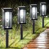 Amzxart 8 Pezzi Luci Solari da Giardino Esterno, Lampade Solari da Giardino con Interruttore Automatico, IP65 Luci da Esterno Giardino per Sentieri, Cortili, Giardini